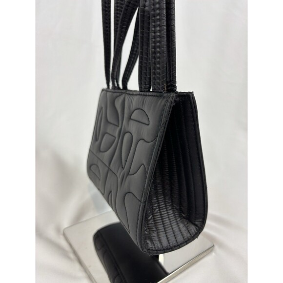 Moose Knuckles x Telfar Shopping Tote Black Nylon Small Crossbody Quilted Logo - Picture 3 of 11